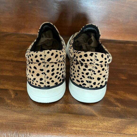 Restricted Shoes Women Leopard Cheetah Print Low Top Sneakers Slip On Size 8 - Picture 3 of 7